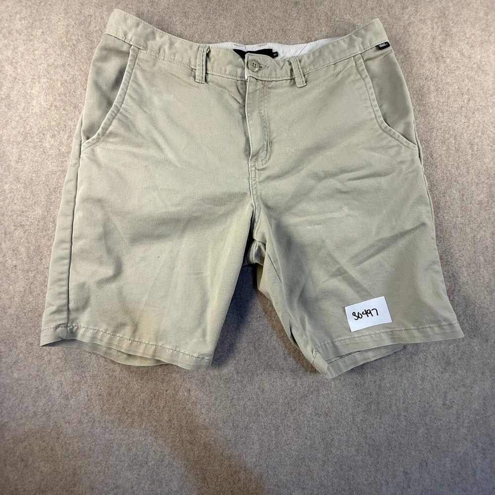 Vans Mens Chino Shorts Tan Khaki Size 34 Skate Casual Twill Walking Shorts